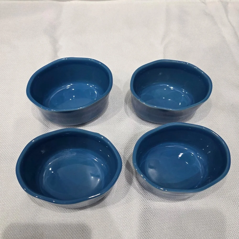 Sur La Table Deep Blue Ceramic Bowl Set